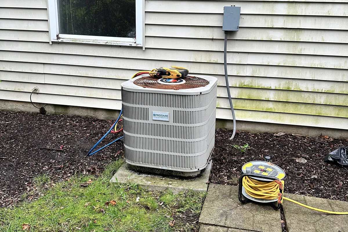 Before — commercial condenser replacement