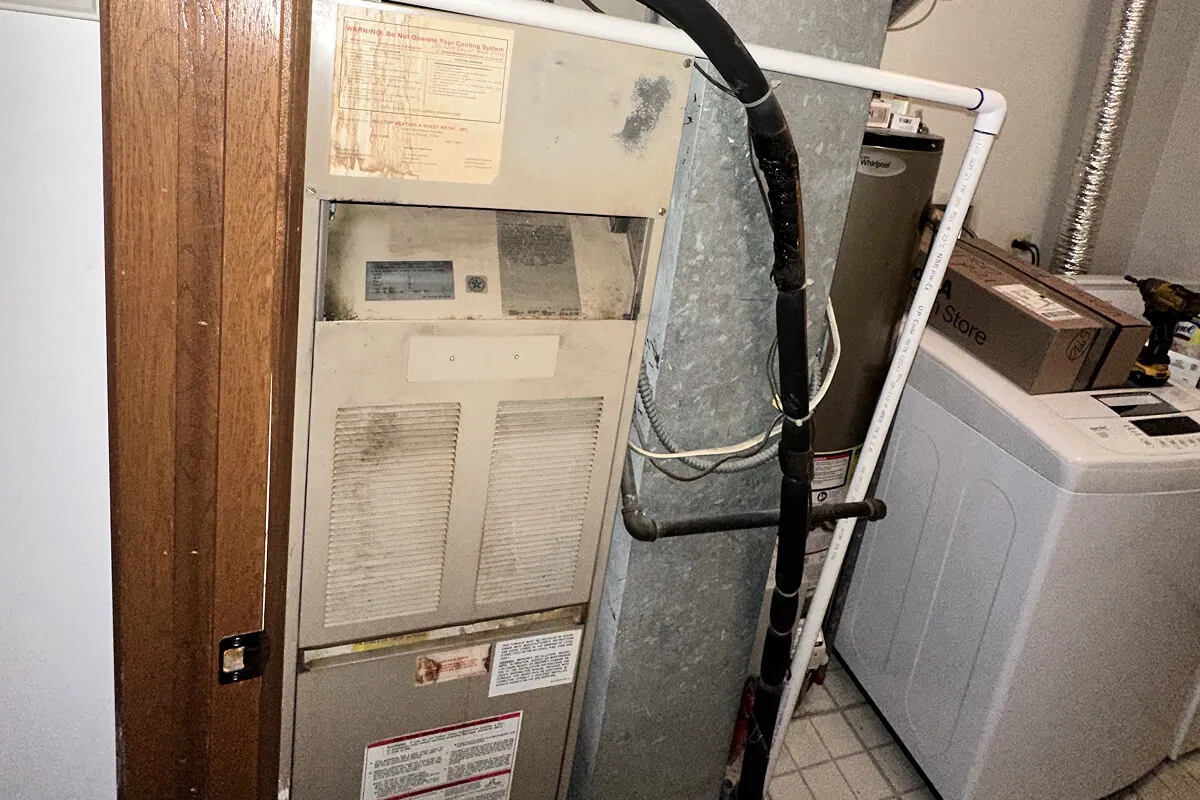 Before — furnace replacement