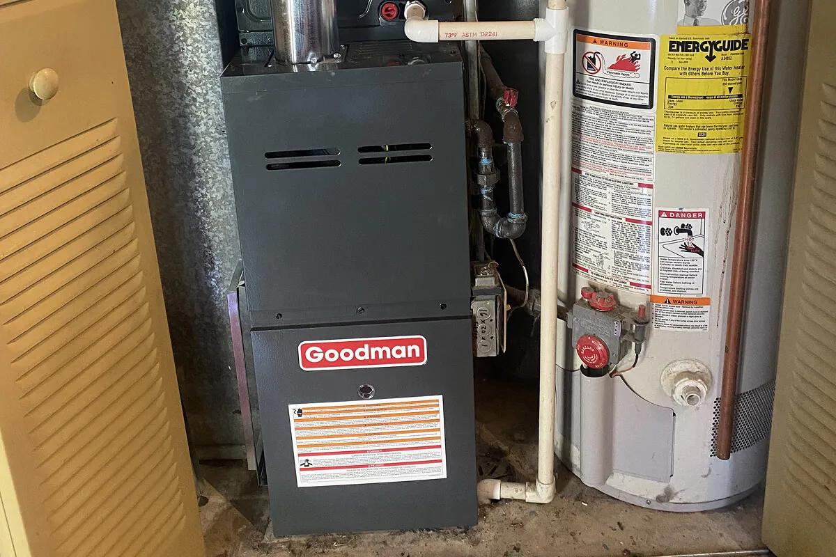 After — furnace and water heater area